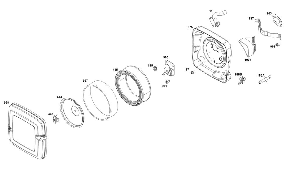 Air Cleaner Group Diagram and Parts List for 356776-0013-G1 200000 - 399999 Briggs and Stratton Engine